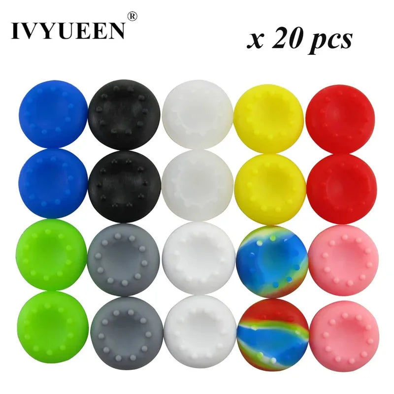 20 PCS Analog Thumb Stick Grip Cover for PS5 PS4 Xbox Controllers | Silicone Thumbsticks Caps