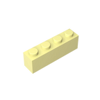 Gobricks GDS-534 Brick 1 x 4 without Bottom Tubes | Compatible Building Block Set
