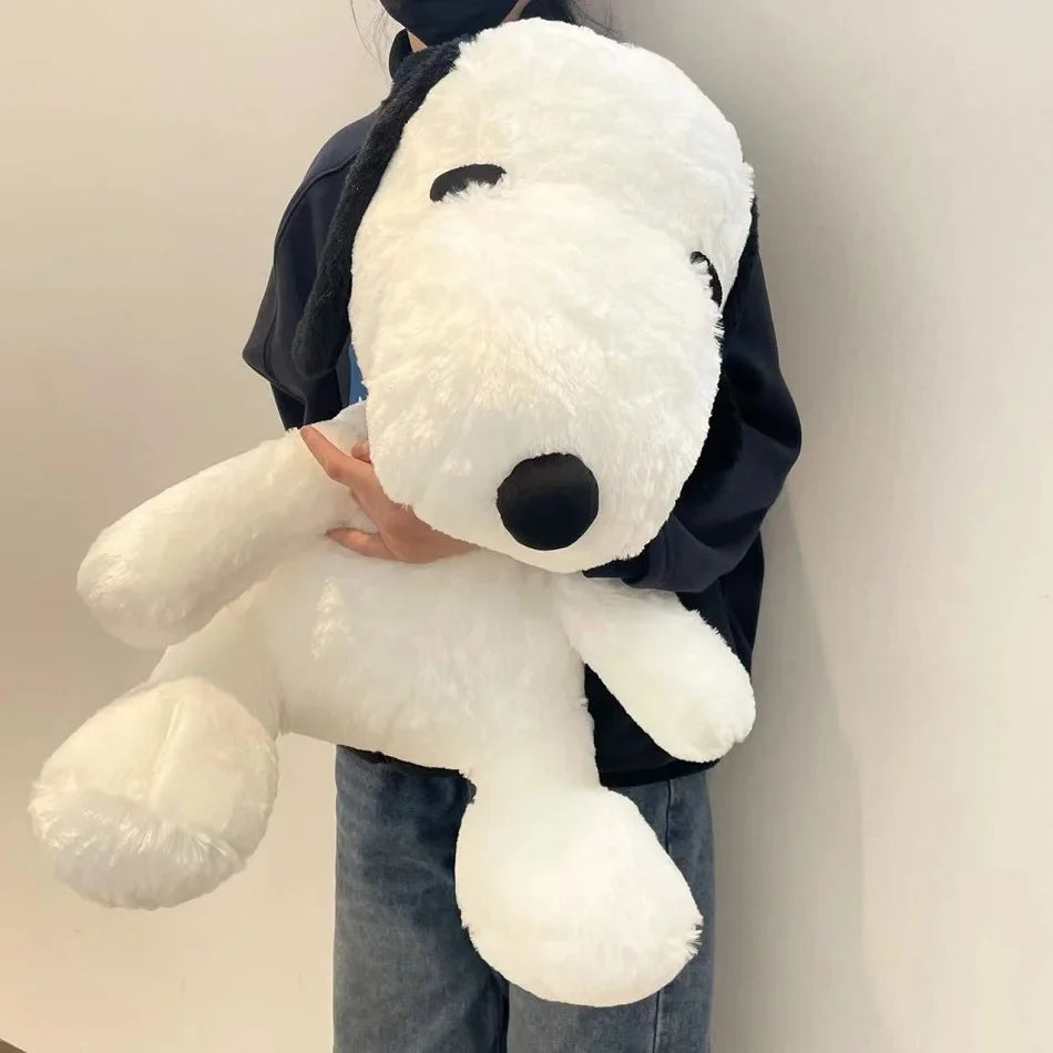 Breathing White Dog Plush Toy – Light & Sound Sleep Companion