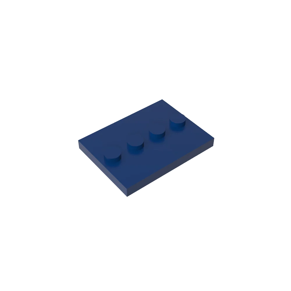 Gobricks GDS-980 Tile, Modified 3 x 4 with 4 Studs in Center | Compatible Building Block for DIY and MOC