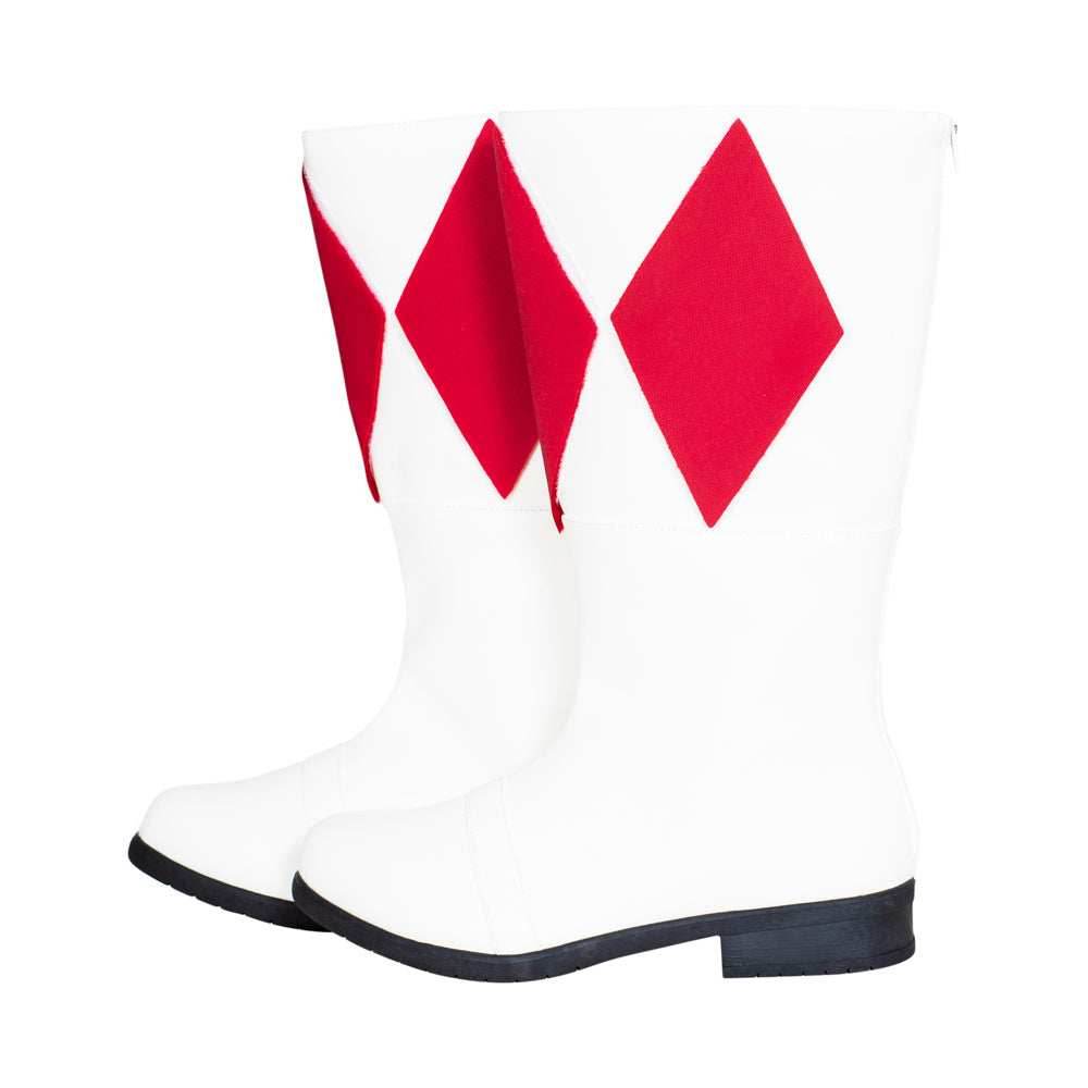 Super Hero Ranger Trooper Mighty Power with 6 Interchangeable Colored Patches Halloween Costume Boots - XS (6-7)