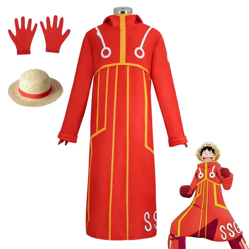 Monkey D Luffy Cosplay Costume One Piece Egghead Suit