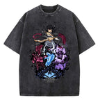 Solo Leveling Vintage T-shirt: Washed Cotton Streetwear