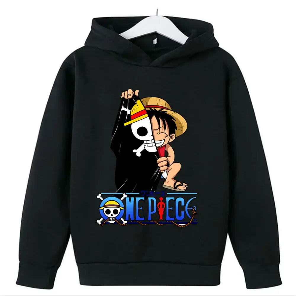 One Piece Hoodies Kids 2025 Luffy Pullover