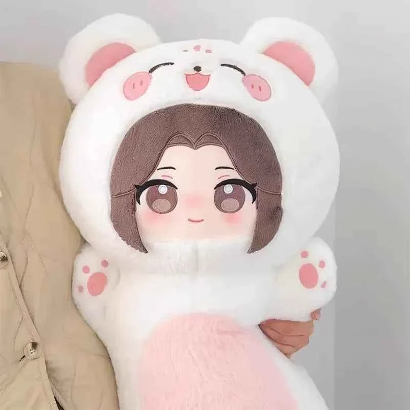 Oversized Fox Cosplay Plush Toy – Fluffy Long Stuffed Animal Body Pillow (80cm)