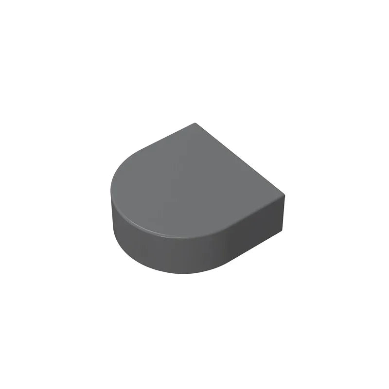 Gobricks Tile Round 1 x 1 Half Circle Extended | Compatible Brick Building Block