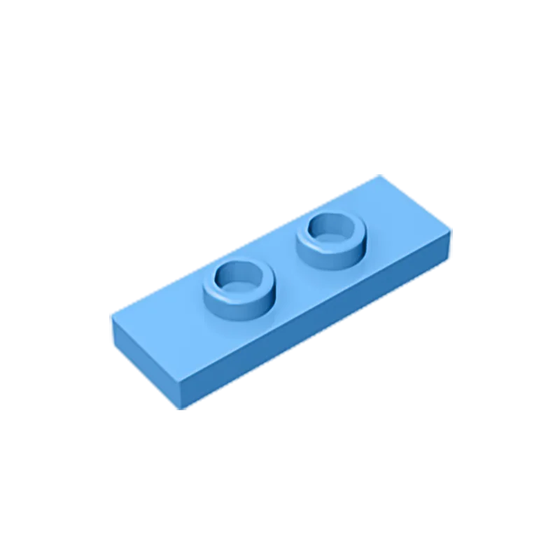 Gobricks GDS-1504 Plate, Modified 1 x 3 with 2 Studs (Double Jumper) | Compatible Building Block Piece