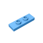 Gobricks GDS-1504 Plate, Modified 1 x 3 with 2 Studs (Double Jumper) | Compatible Building Block Piece