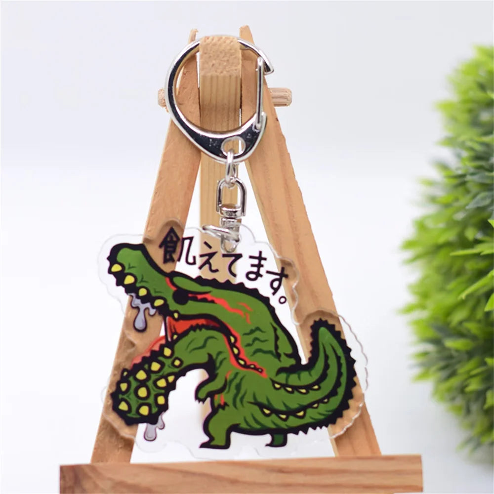 6cm Game Monster Hunter Acrylic keychain 6cm student bag bag small pendant small gift decoration