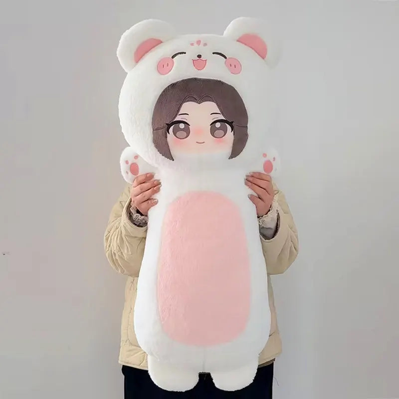 Oversized Fox Cosplay Plush Toy – Fluffy Long Stuffed Animal Body Pillow (80cm)