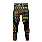 Men's Compression Running Tights - Zig Zag / Medium