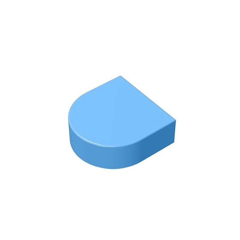 Gobricks Tile Round 1 x 1 Half Circle Extended | Compatible Brick Building Block