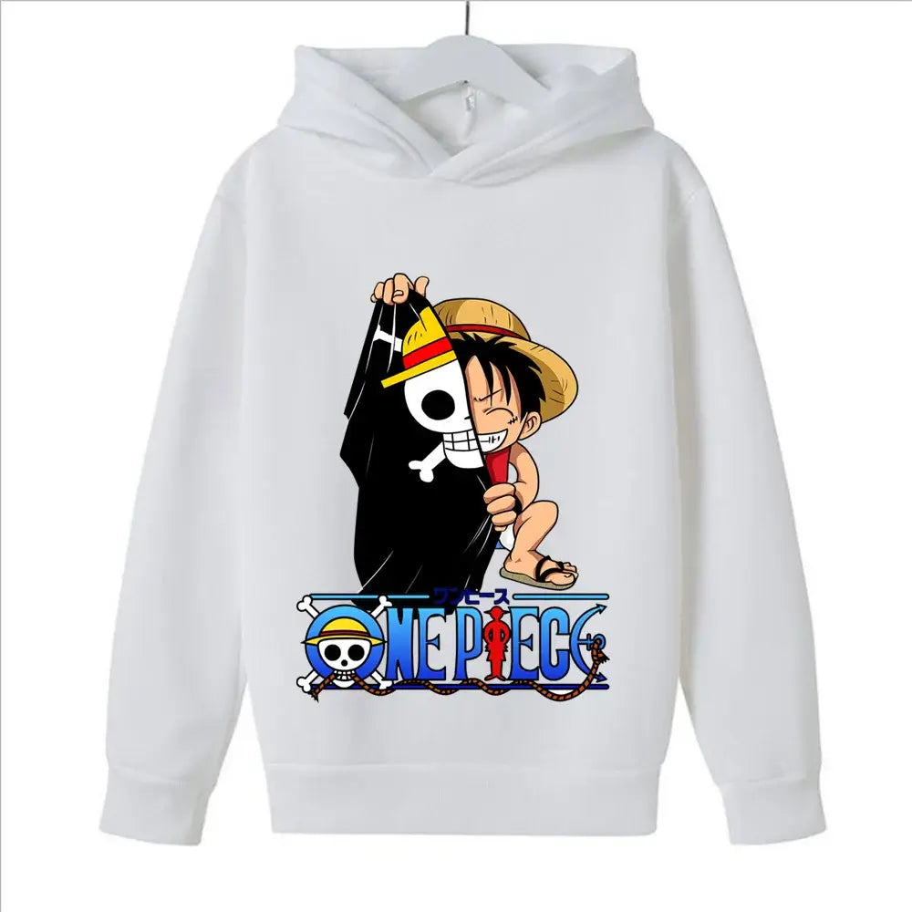 One Piece Hoodies Kids 2025 Luffy Pullover
