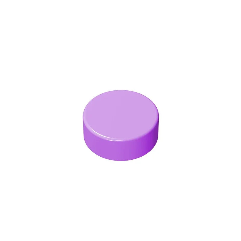 Gobricks GDS-612 Flat Tile 1x1 Round | Compatible Building Block