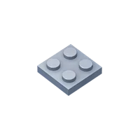 Gobricks Plate 2 x 2 Building Block | Compatible with Lego 3022