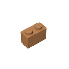 Educational Assemblage Gobricks Brick 1 x 2 without Bottom Tube | Compatible with Lego 3004 3065 35743