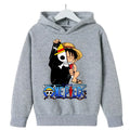 One Piece Hoodies Kids 2025 Luffy Pullover