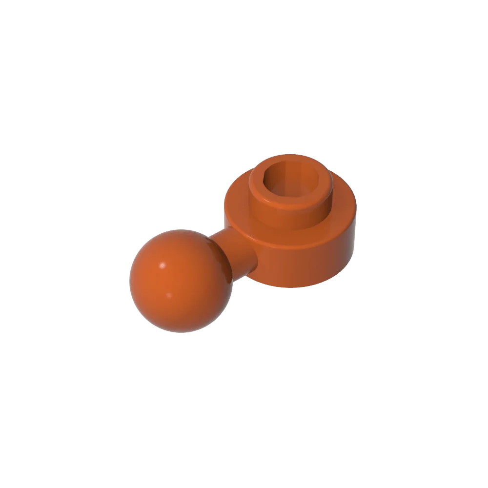 Gobricks GDS-1500 Hinged Plate 1x1 with Ball Head | Compatible Building Brick