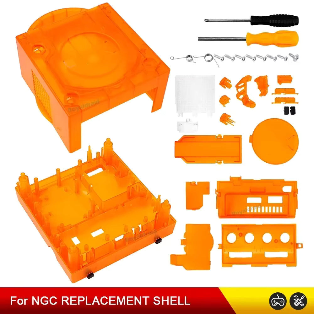 Gamecube Full Replacement Console Shell Housing Translucent Orange