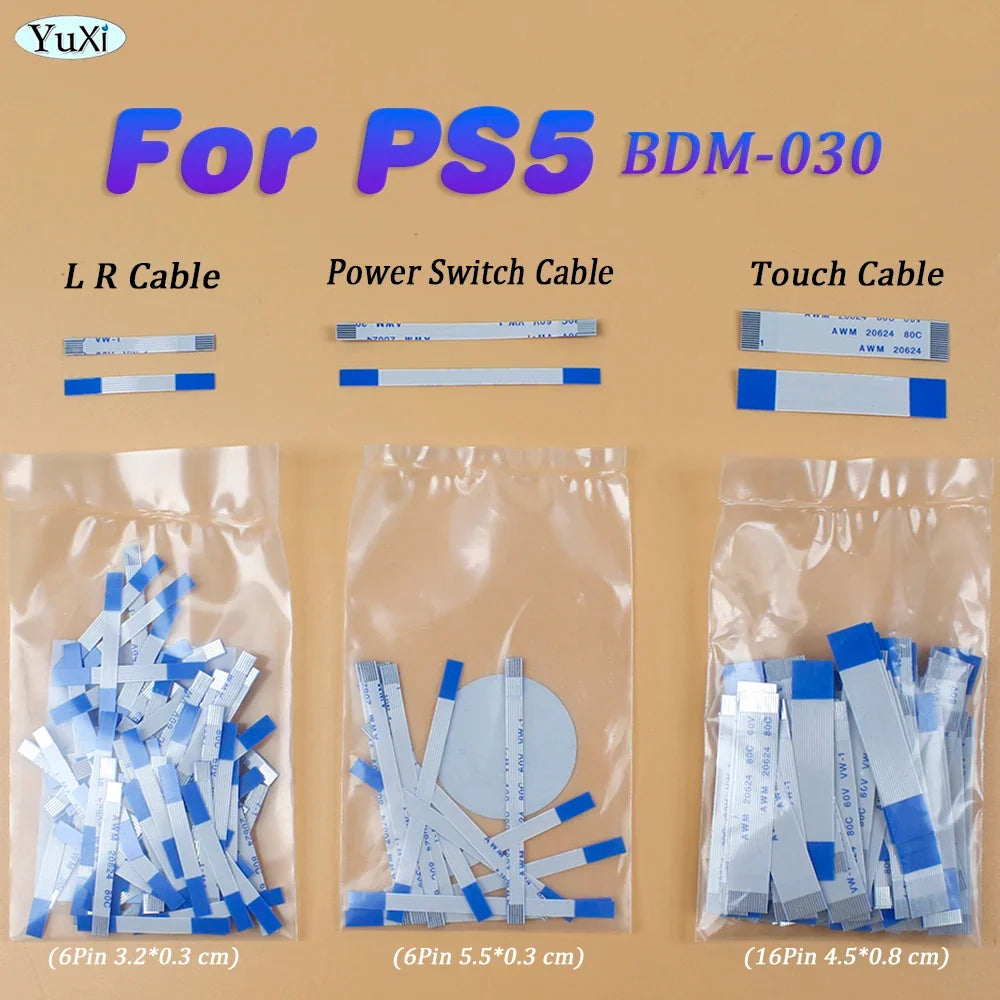 PS5 BDM-030 Replacement Flex Cable Set | Power Switch and Trigger Button Repair Kit