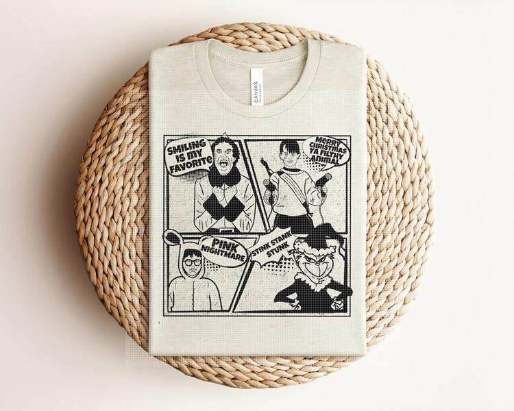 Christmas Comic Graphic Tee - S