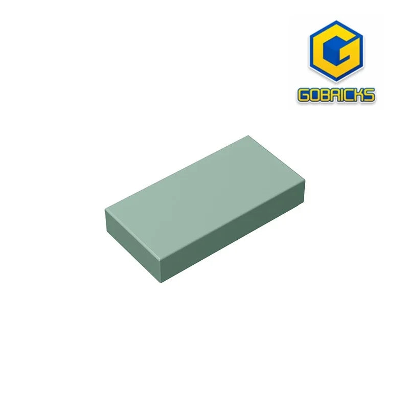 Gobricks GDS-566 Tile 1 x 2 with Groove | Compatible Building Block