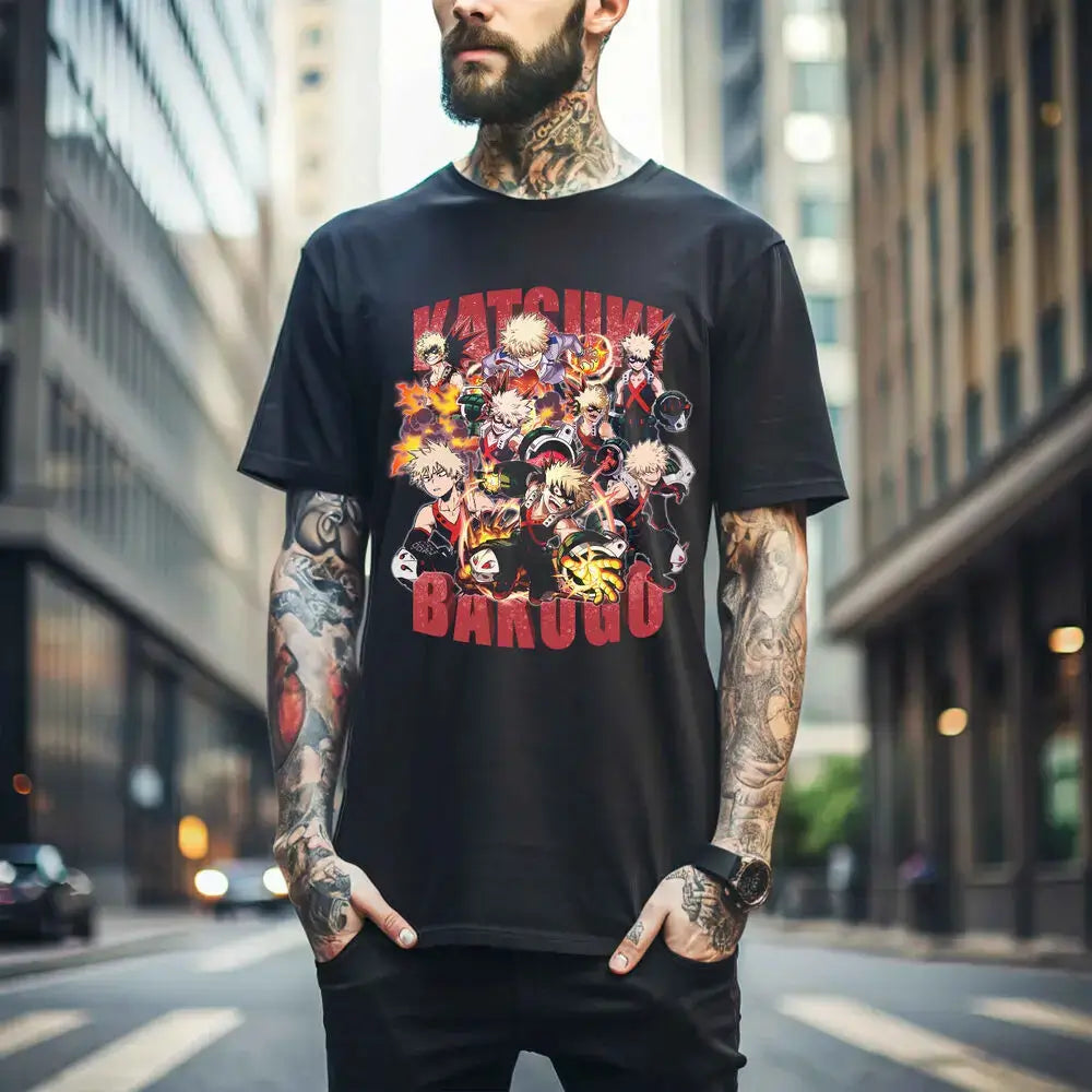 Katsuki Bakugo T-Shirt: MHA Manga Hero Anime Gift