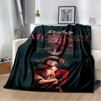 Anime One Piece 3D Cartoon Blanket - Soft, Warm Throw for Bedroom, Living Room, Bed, Camping, Picnic, Office, Kids Gift