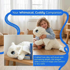 Cute White Dragon Plush Body Pillow – Soft Cartoon Dragon Cushion