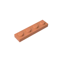 Gobricks GDS-504 Plate 1 x 4 | Compatible Building Block Pieces