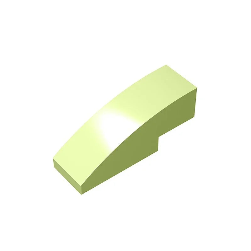Gobricks GDS-657 Slope, Curved 3 x 1 | Compatible Building Block for Creative Construction