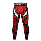 Men's Compression Running Tights - Red Rage (Spidey) / Medium