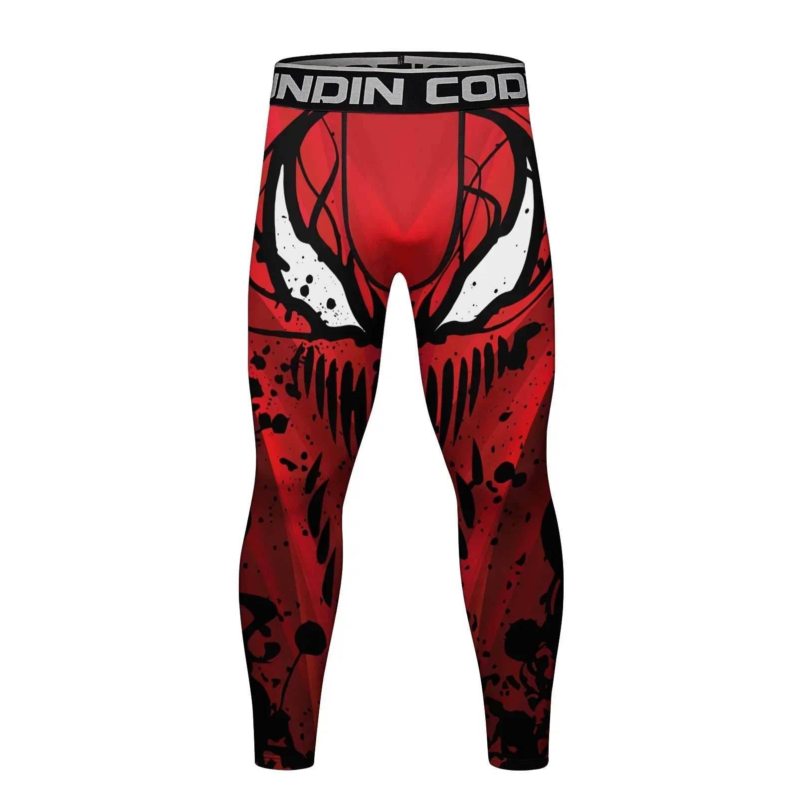 Men's Compression Running Tights - Red Rage (Spidey) / Medium