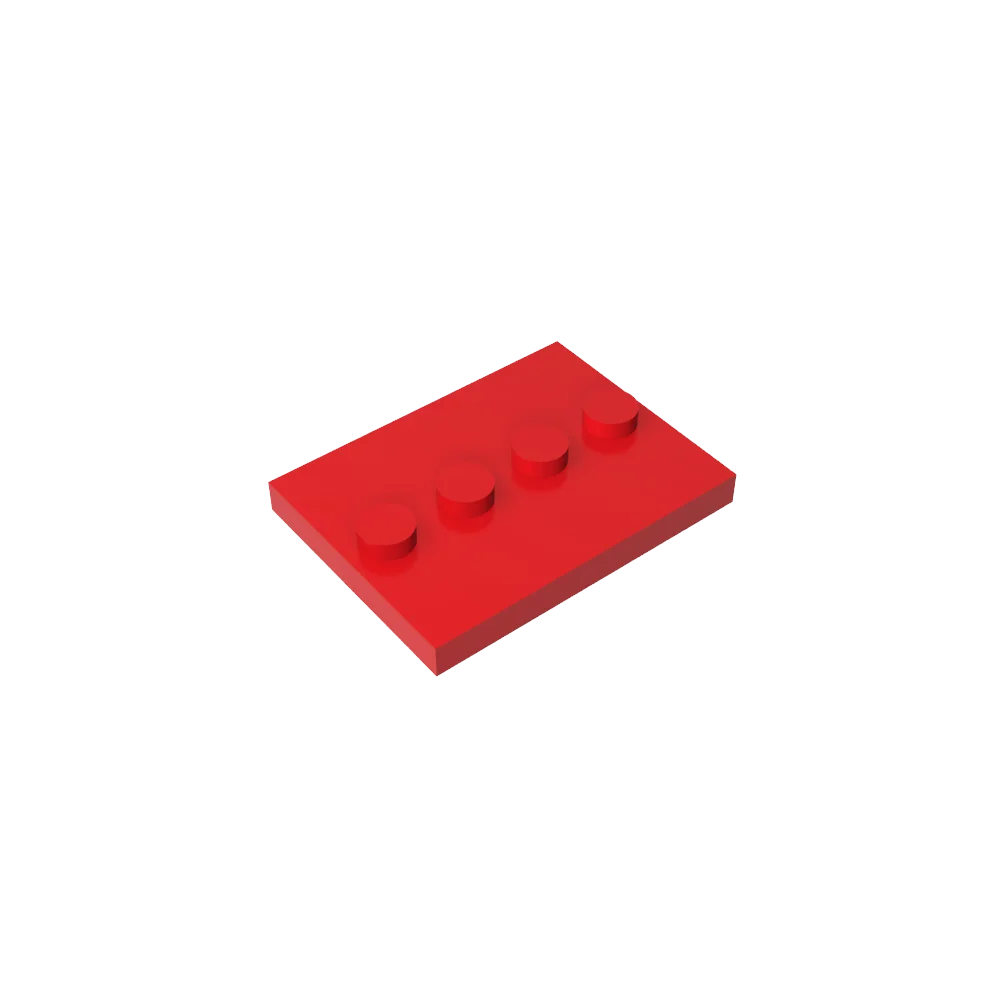 Gobricks GDS-980 Tile, Modified 3 x 4 with 4 Studs in Center | Compatible Building Block for DIY and MOC