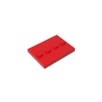 Gobricks GDS-980 Tile, Modified 3 x 4 with 4 Studs in Center | Compatible Building Block for DIY and MOC