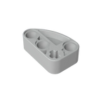 Gobricks GDS-2016 Technical Beam 2 x 3 L-Shape with Quarter Ellipse Thick | Building Blocks Toy Compatible with Lego 71708