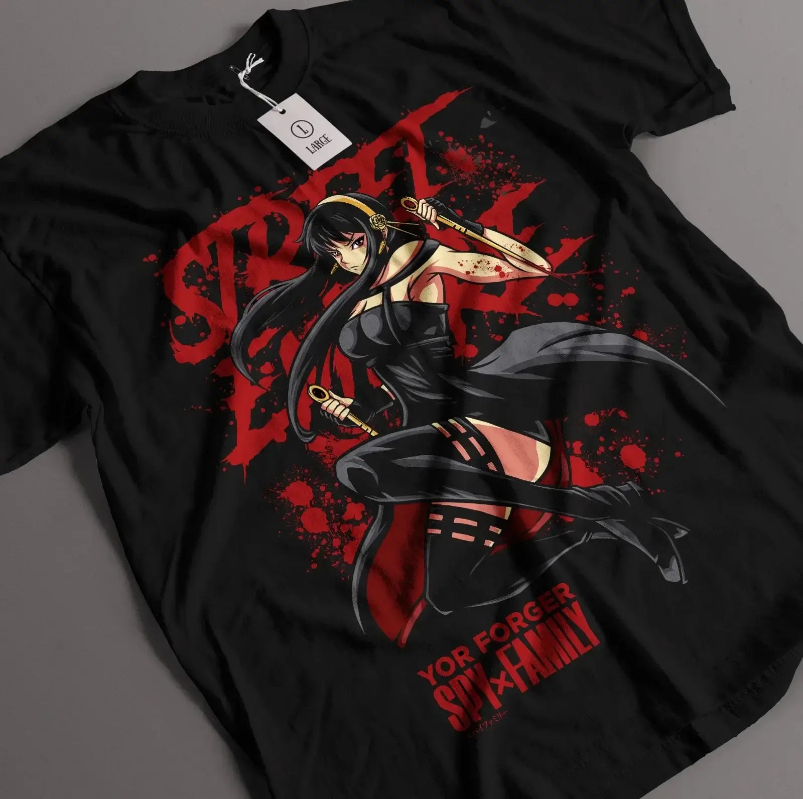 Spy x Family T-Shirt: Yor Loid Anya Kawaii Oversized Tee