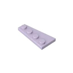 Gobricks GDS-549 Wedge Plate 4 x 2 Right | Building Block for Compatible DIY Sets