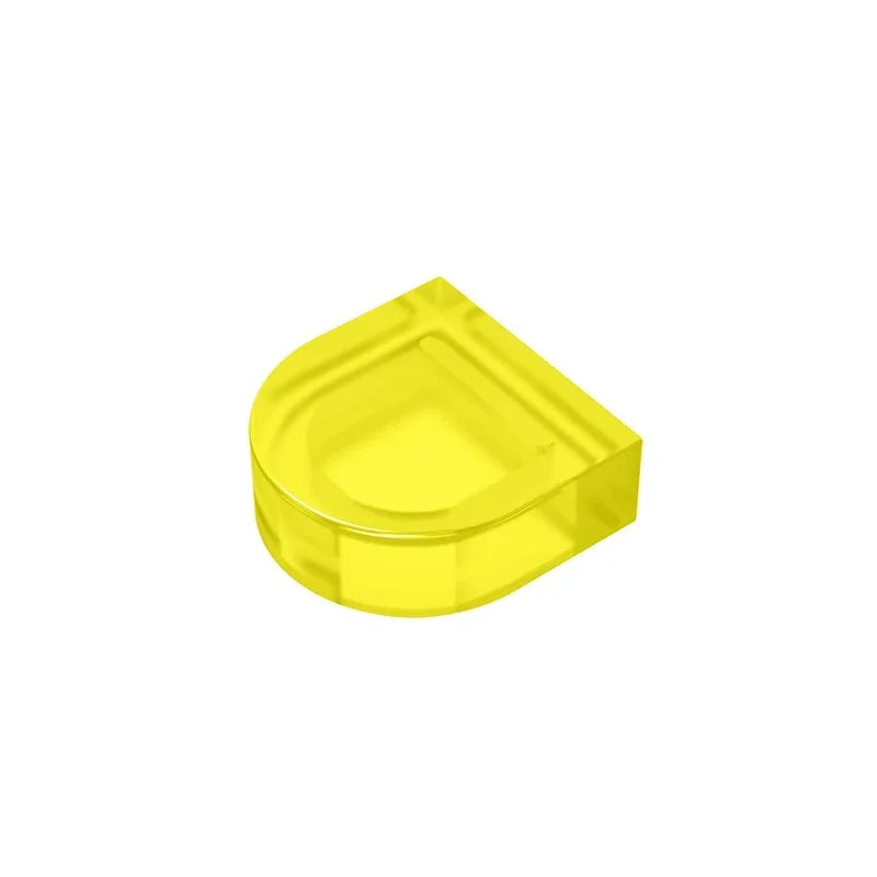 Gobricks Tile Round 1 x 1 Half Circle Extended | Compatible Brick Building Block