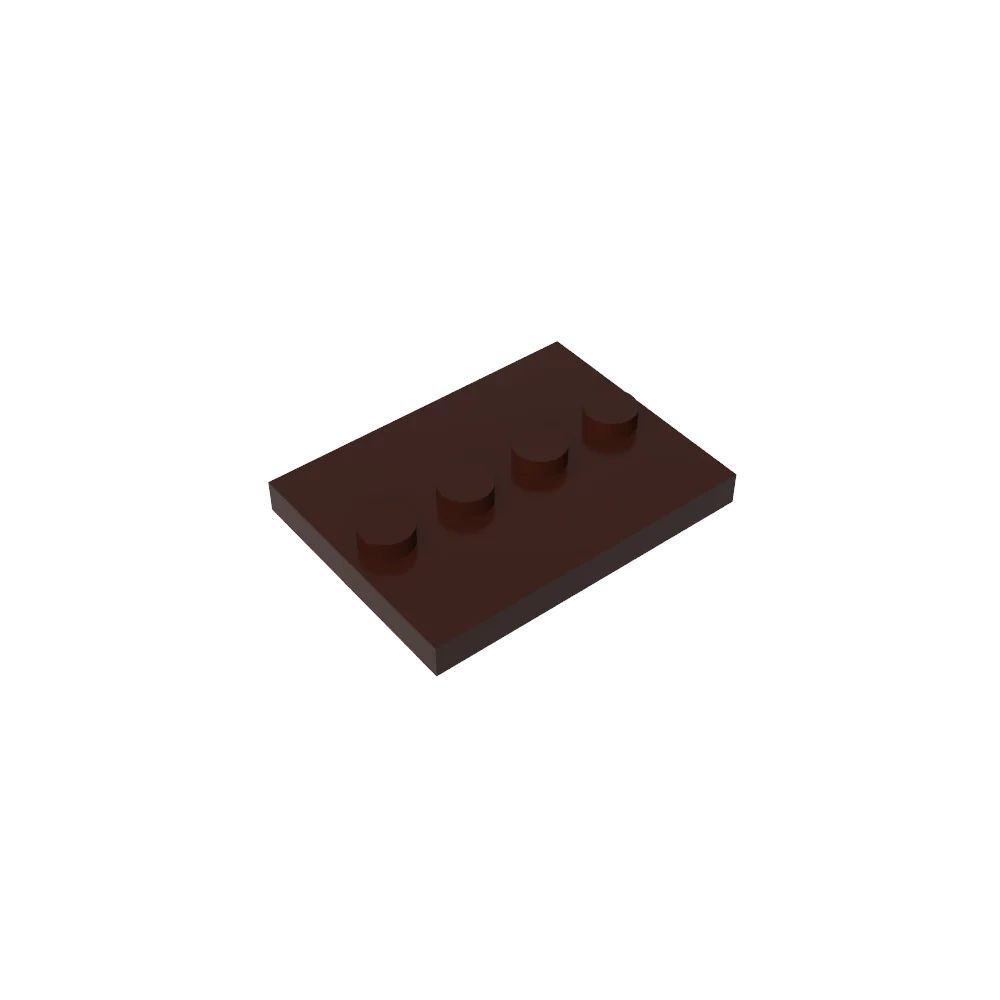 Gobricks GDS-980 Tile, Modified 3 x 4 with 4 Studs in Center | Compatible Building Block for DIY and MOC