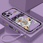 One Piecee Luffyy anime Cartoon Liquid Left Rope For Apple iPhone 15 14 13 12 11 XS XR X 8 7 SE Pro Max Plus Mini Soft Phone Case
