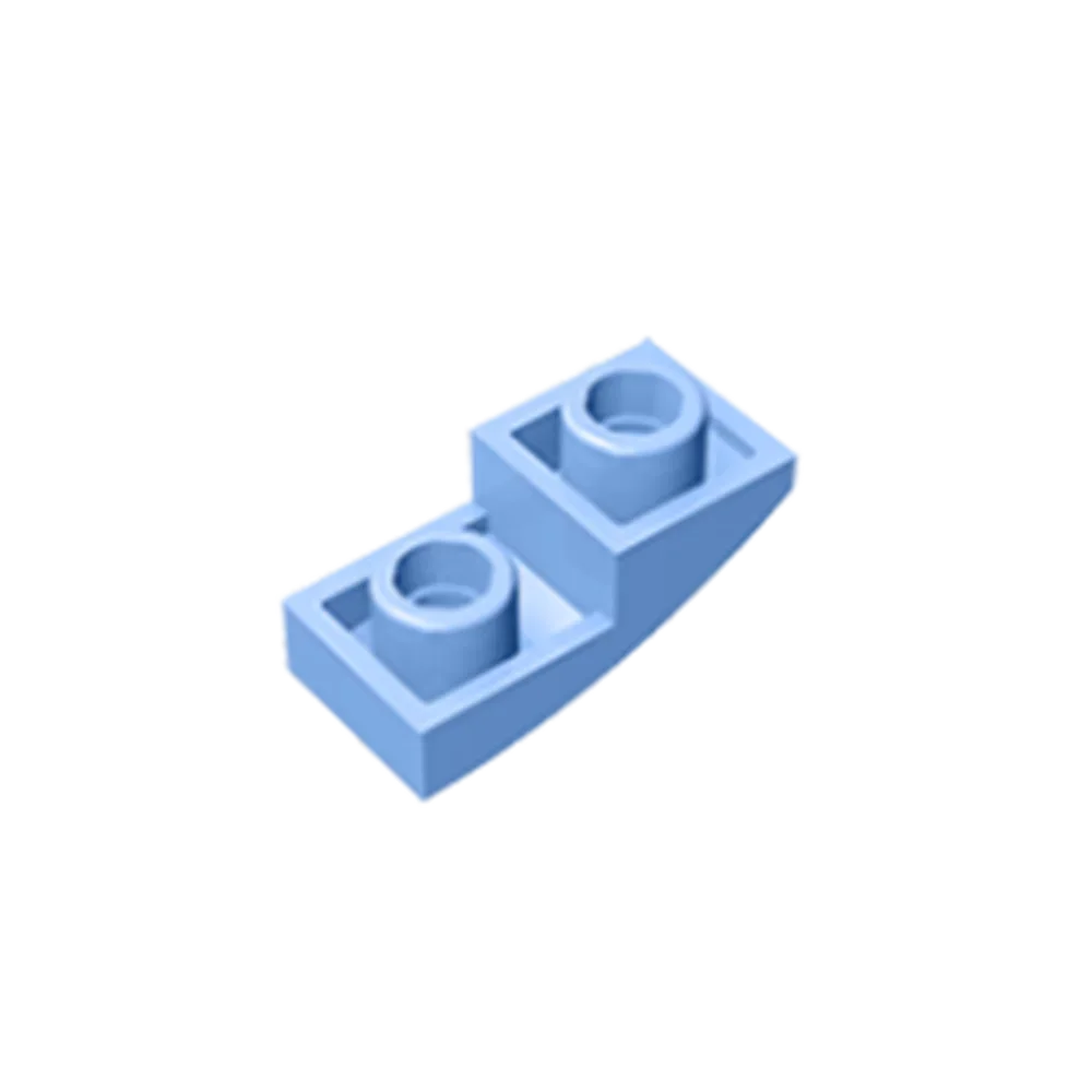 Gobricks GDS-795 Slope, Curved 2 x 1 Inverted | Compatible Building Block for DIY Projects