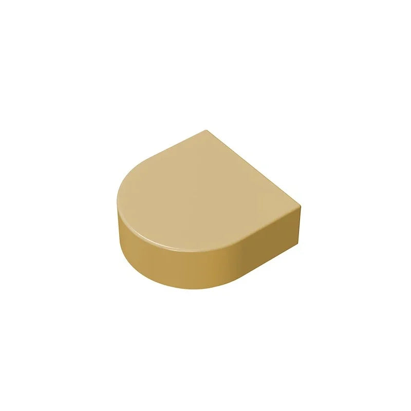 Gobricks Tile Round 1 x 1 Half Circle Extended | Compatible Brick Building Block