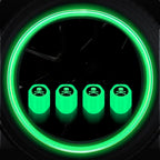 4PCS Luminous Valve Stem Caps