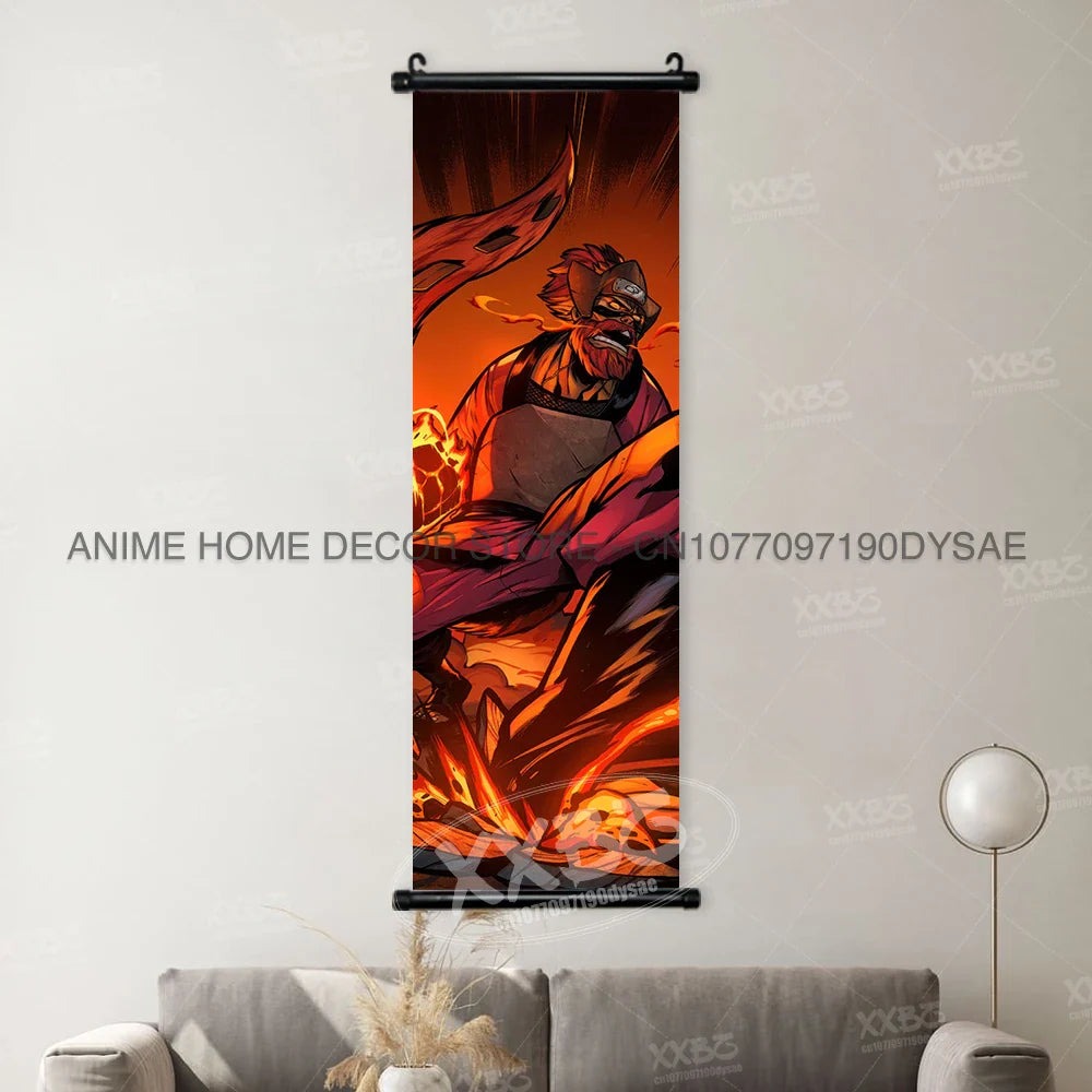 Uzumaki Naruto Posters: Sasuke & Madara Wall Art Scroll