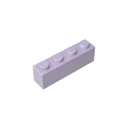 Gobricks GDS-534 Brick 1 x 4 without Bottom Tubes | Compatible Building Block Set