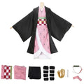 Nezuko Kamado Cosplay Costume: Adult Demon Slayer Kimono Set