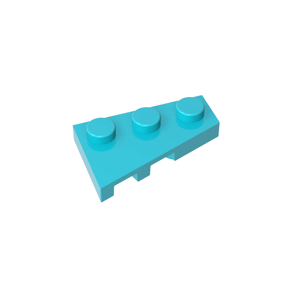 Gobricks GDS-547 Wedge Plate 3 x 2 Right | Compatible Building Block for DIY Creations