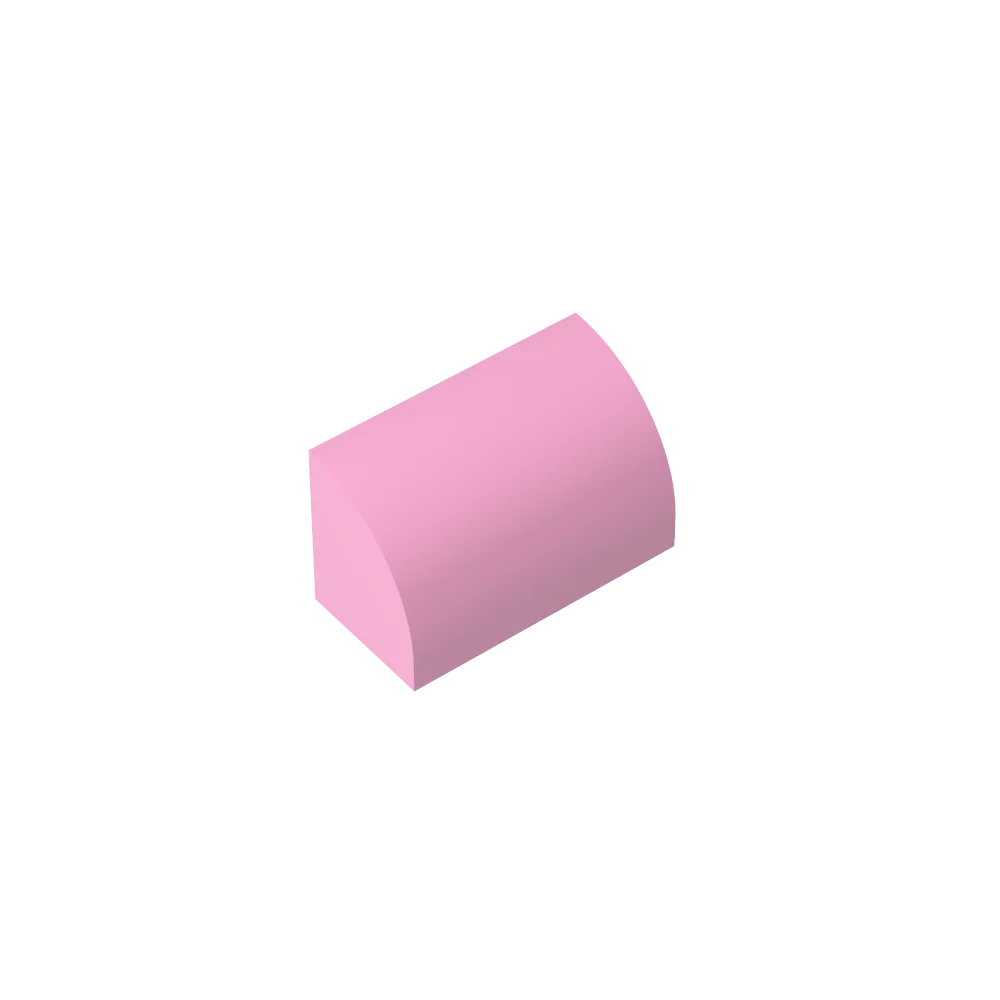 Gobricks GDS-M063 Curved Brick 1 x 2 x 1 No Studs | Compatible Building Block
