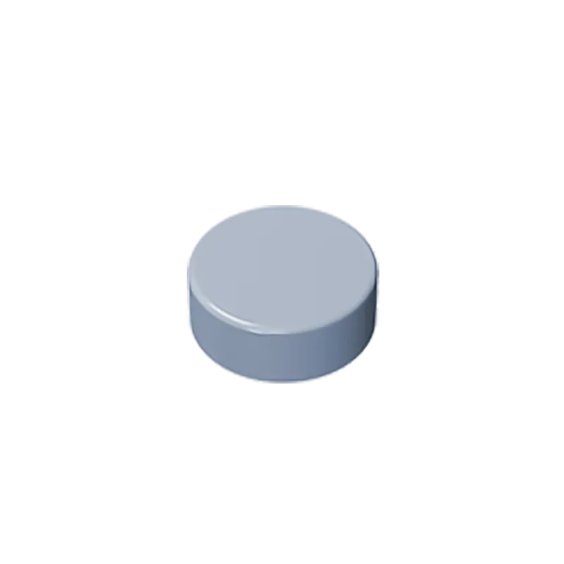 Gobricks GDS-612 Flat Tile 1x1 Round | Compatible Building Block